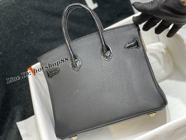 Hermes專櫃經典款鱷魚皮Birkin手提女包 愛馬仕Touch25togo皮搭配尼羅鱷純手工皮包 zhh1258